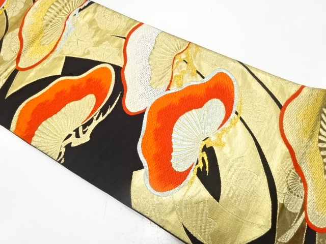 JAPANESE KIMONO / ANTIQUE FUKURO OBI / SILK / WOVEN KICHO PATTERN
